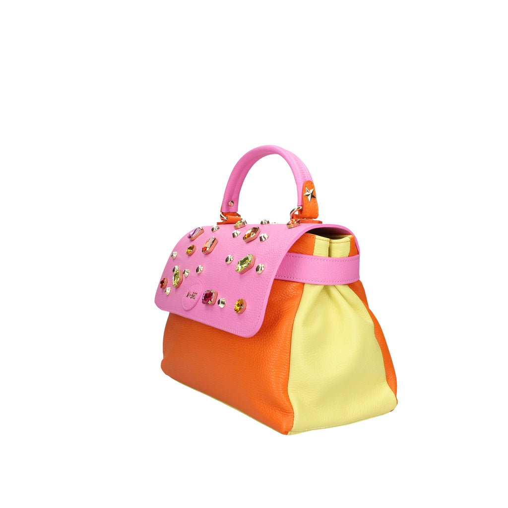 BORSA A SPALLA Rosa/giallo M*brc