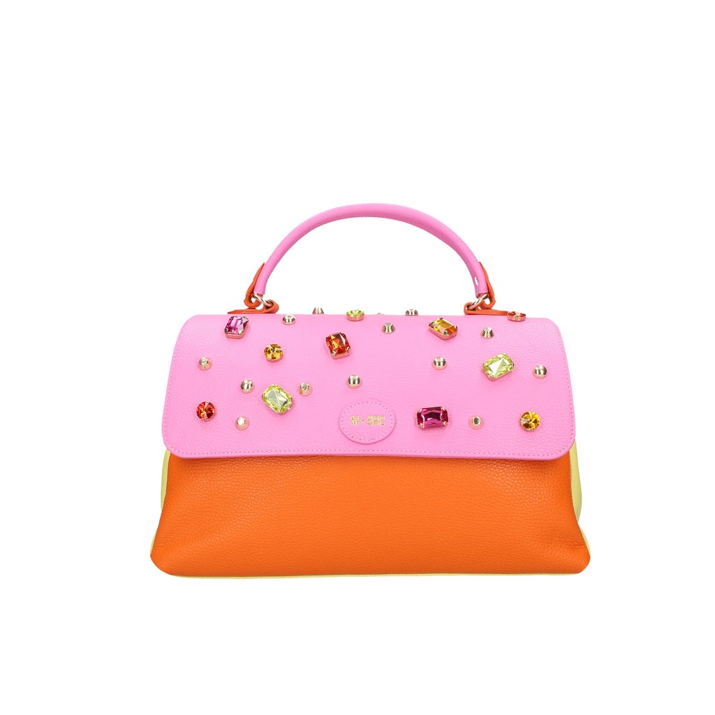 BORSA A SPALLA Rosa/giallo M*brc