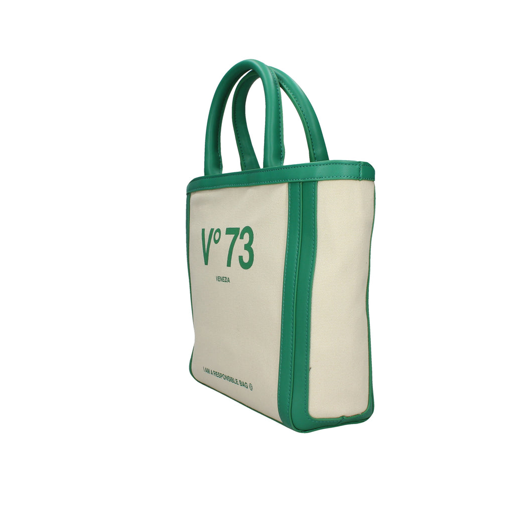 BORSA A MANO Bianco/verde V73